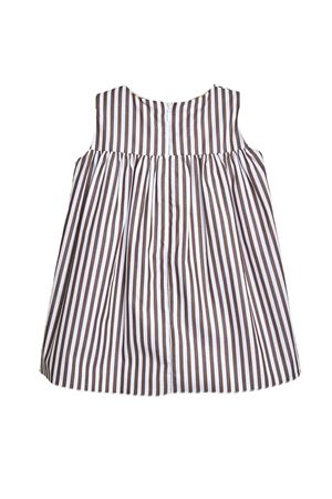 Striped cotton sleeveless dress LITTLE BEAR KIDS | 8209RIGACACAO